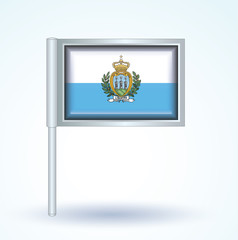  Flag of San Marino, icon vector illustration