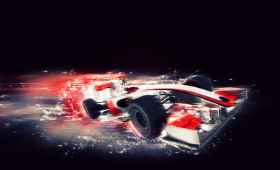 Obrazy na Plexi  Ogólny samochód F1 ze specjalnym efektem prędkości