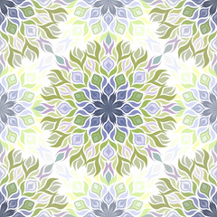 Colored light pattern with vegetative elements. 