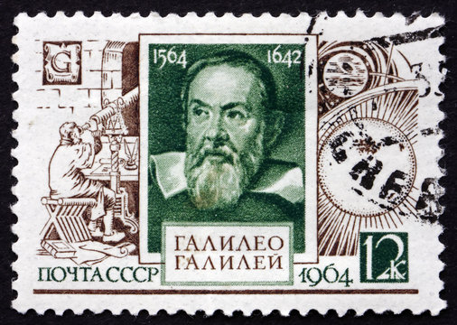 Postage stamp Russia 1964 Galileo Galilei, Astronomer