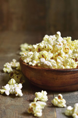 A bowl of popcorn.