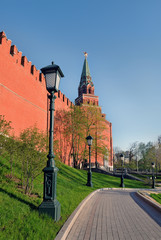 Obraz premium Wall and Borovitsky tower of the Moscow Kremlin