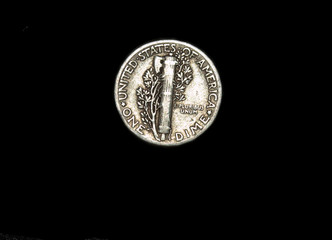 Reverse side of Mercury Dime