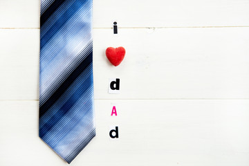 I Love Dad Letters and Tie