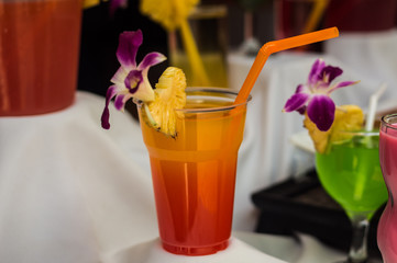 Party time with a Rainbow of colorful beverages
