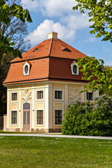Fototapeta na wymiar Buildings by the castle Moritzburg