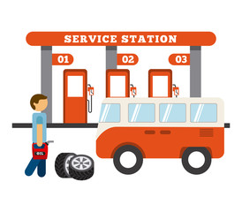 service station