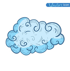 Doodle Cloud icon, vector illustration