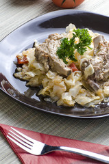 Pork ribs with cabbage 