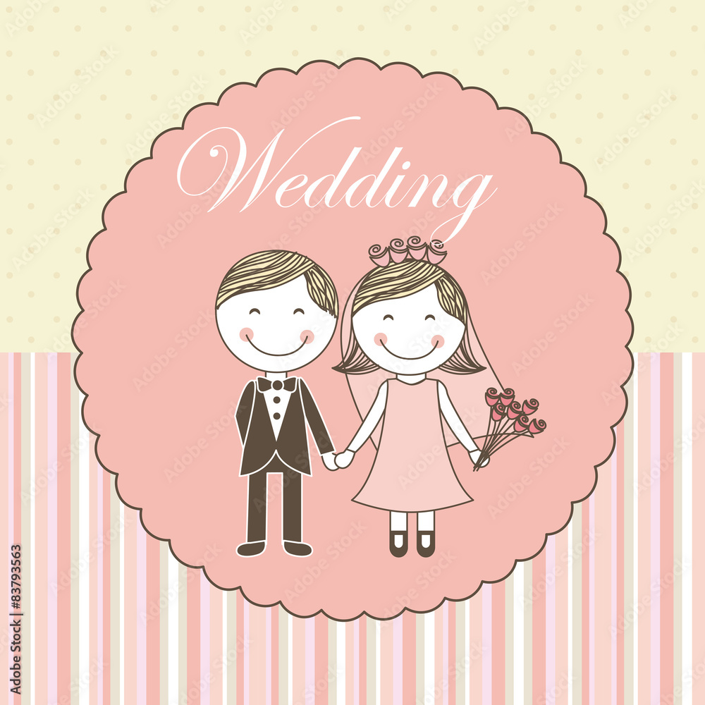 Sticker wedding card