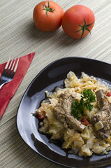 Pork ribs with cabbage 
