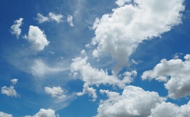 Blue sky with white clouds