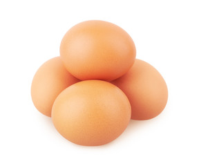 Eggs on white