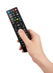 Remote control in hand