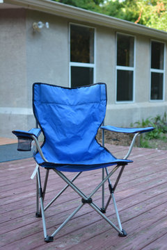 Blue Folding Lawn Chair