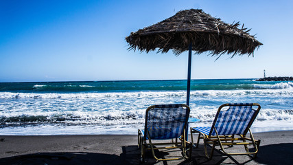 Relaxing at the beach