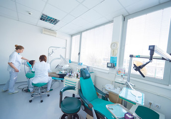 Fototapeta premium woman patient at the dentist