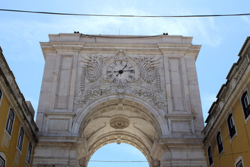 Fototapeta na wymiar Historic Monument Rua Augusta, Baixa Pombalina, Lisbon
