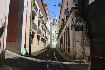 Railway Funicular, Tram Lisbon, Portugal