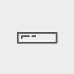 Fototapeta premium Low volume button thin line icon