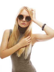 Fototapeta premium young blond woman with sunglasses