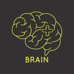 Brain medical logo vector