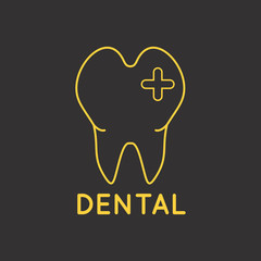 Dental medical Flat logo vector