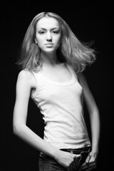 Naklejka premium young beautiful woman 
