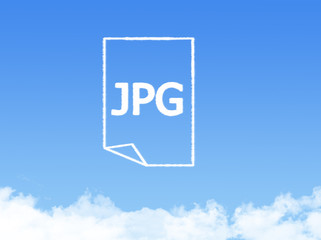 Notepad paper document cloud shape