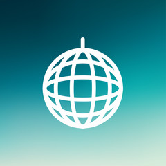 Disco ball thin line icon