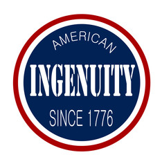 american ingenuity graphic design label