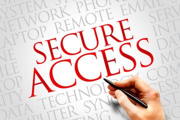 Secure Access word cloud concept