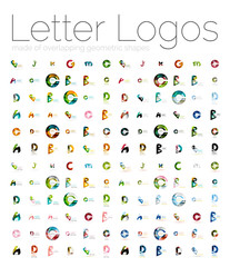 Mega set of various letter logos