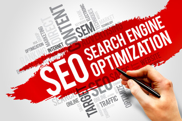 Fototapeta premium SEO (search engine optimization) word cloud business concept