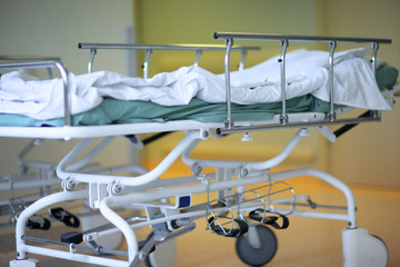 Fototapeta na wymiar Hospital mobile bed