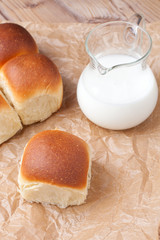 bun with milk