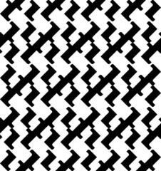 Black and white geometric seamless pattern, abstract background.