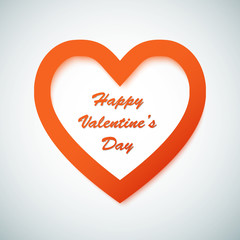 Happy Valentine's Day Vector Background with Heart Love Shape. R