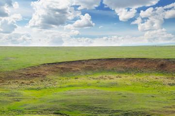 landslide and soil erosion on agricultural fields