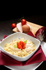 Spaghetti with cheese