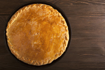 homemade pie with a stuffing