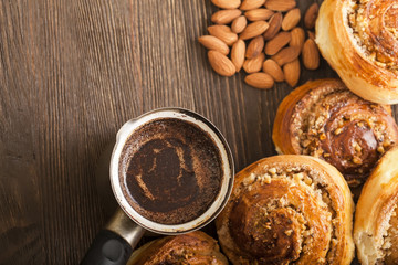 coffee and cinnamon rolls