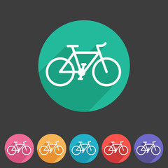 bicycle icon sign symbol logo label set