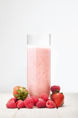smoothie of berries on the table