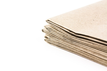 Brown parcel paper folder up