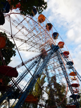Ferris wheel at the amusement park