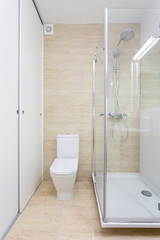 Naklejka na ściany i meble Glass shower inside bathroom