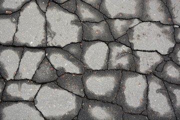 Cracked asphalt. Picture can be used as a background