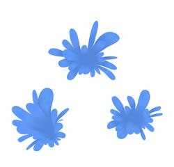 Obraz premium water splash vector illustration simple design set