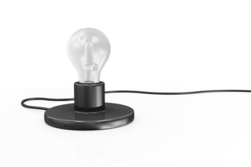 Modern Light Bulb in the Socket isolated on white background